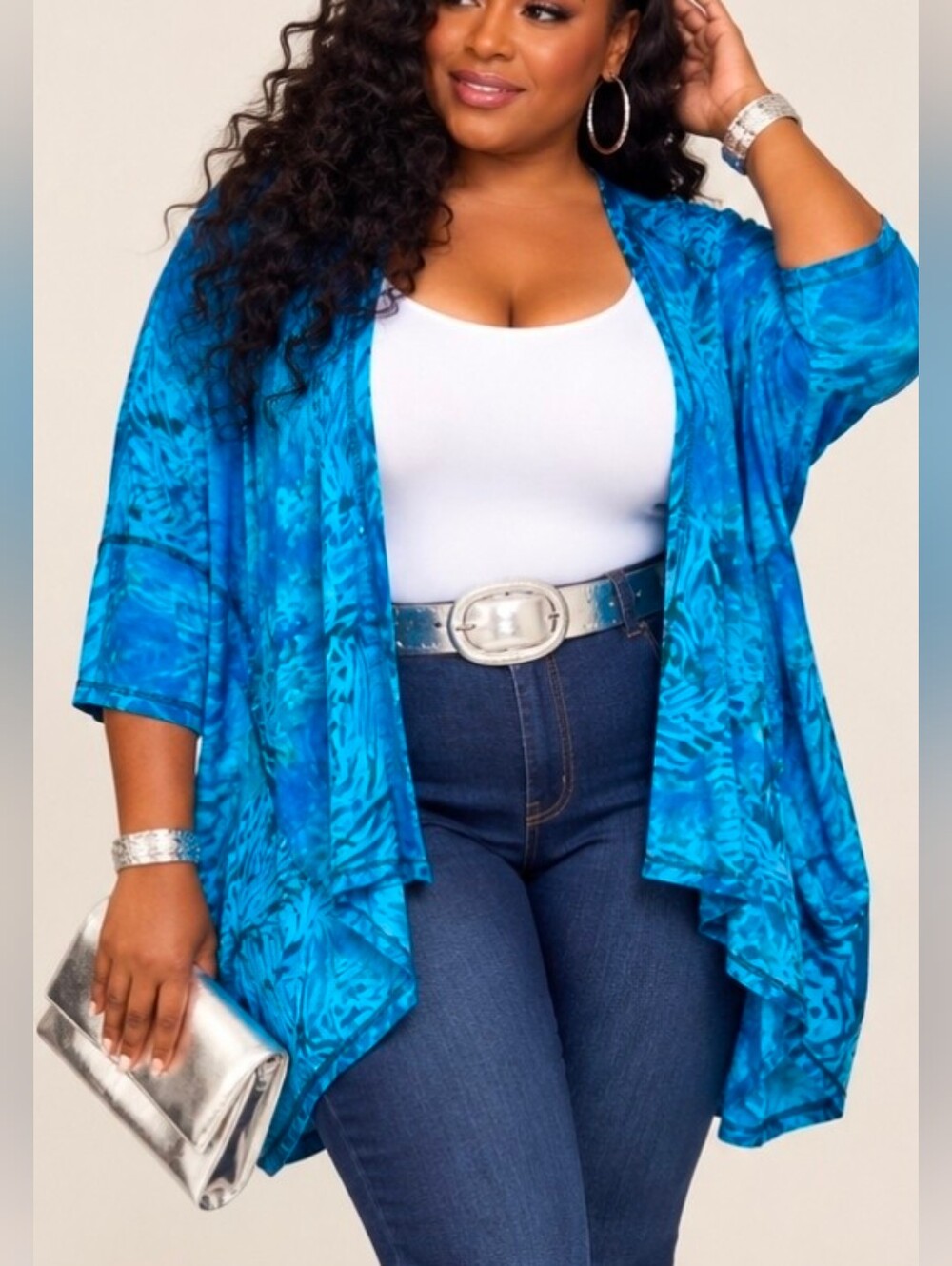 Plus-Size Wide-Leg Jeans in Deep Indigo Blue